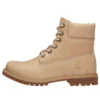 6-Inch Boot „Bej mediu, piele integrală”
