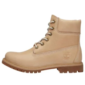 6-Inch Boot „Bej mediu, piele integrală”