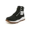 6-Inch Boot Brooklyn cu fermoar lateral, talpă lată, înălțime 15 cm „Nubuc negru cu guler căptușit verde”