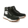 6-Inch Boot Brooklyn cu fermoar lateral, talpă lată, înălțime 15 cm „Nubuc negru cu guler căptușit verde”