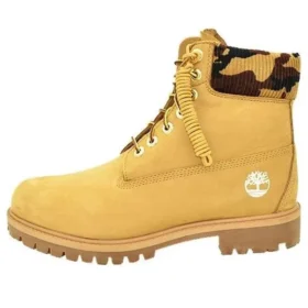 6-Inch Premium Cizme „Grâu Nubuck cu guler camuflaj”