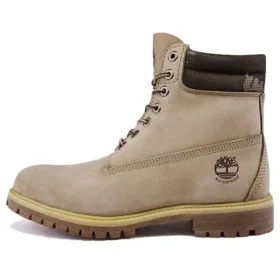 6-Inch Premium Waterproof Boot cu talpă lată de 6 inch „Nubuc alb murdar”