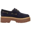 C.F. STEAD Încălțăminte cu platformă din piele de căprioară indigo Stone Street „Dark Blue Suede”