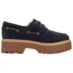 C.F. STEAD Încălțăminte cu platformă din piele de căprioară indigo Stone Street „Dark Blue Suede”