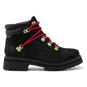 Cizma impermeabilă Holiday Luxe „Negru Nubuck Red”