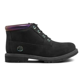 Cizme Chukka Nellie de 6 inci, irizate și impermeabile „Negru Nubuck”