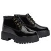 Cizme cu platformă impermeabile Stone Street „Negru Patent Leather”