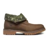 Cizme cu vârf rulabil Basic „Brown Green Camouflage”