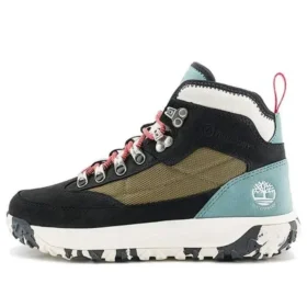 Cizme de drumeție GreenStride Motion de 15 cm, impermeabilă, cu talpă medie, „Negru Nubuck”