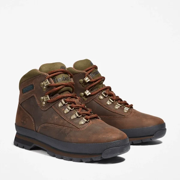 Cizme din piele Euro Hiker pentru bărbați – Maro Cizme din piele Euro Hiker pentru bărbați – Maro