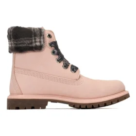 Cizme impermeabilă Lindon Woods de 6-Inch Boot „Nubuc roz și guler imprimat negru”