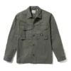 Cămășă cu buzunare duble aplicate „Olive Green”