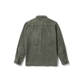Cămășă cu buzunare duble aplicate „Olive Green”