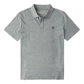 Cămășă de tricotu polo cu logo „Gri”