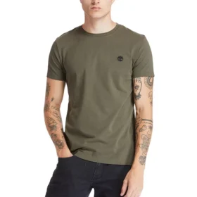 Cămașă casual cu guler rotund pentru bărbați, verde