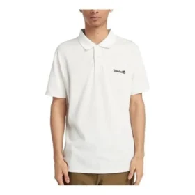 Cămășa de tricot polo retro alb cu proprietăți de absorbție a umezelii „White”