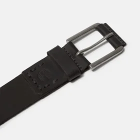 Curea de blugi pentru bărbați, 40 mm, din piele negru