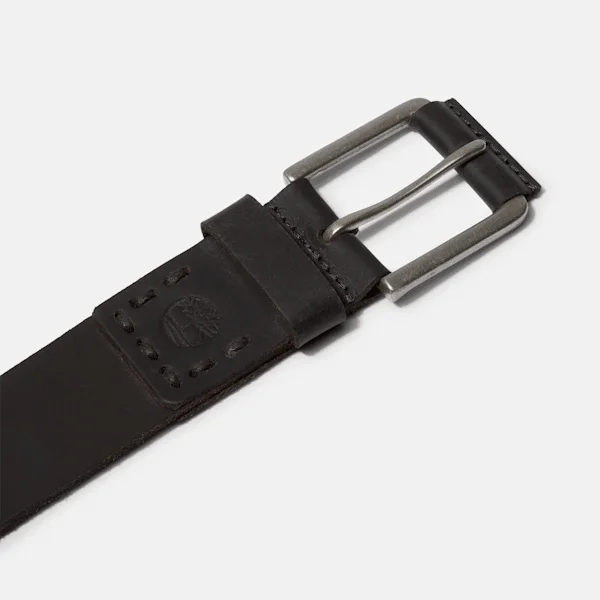 Curea de blugi pentru bărbați, 40 mm, din piele negru Curea de blugi pentru bărbați, 40 mm, din piele negru