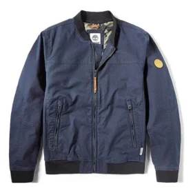 Geci aviator Timberland cu logo și buzunare cu fermoar, albastră