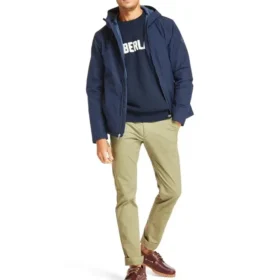 Geci impermeabile cu glugă și fermoar Timberland, albastră