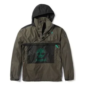 Geci pulover cu glugă și buzunare Timberland în culori contrastante, verde