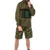 Geci pulover cu glugă și buzunare Timberland în culori contrastante, verde