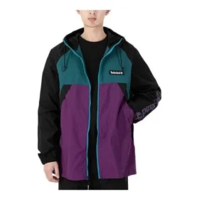 Geci windbreaker cu fermoar integral „Verde-violet”