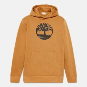 Hanorace cu glugă Timberland cu logo copac – Grâu/Negru