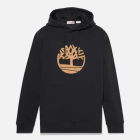 Hanorace cu glugă Timberland cu logo Tree – Negru/Grâu