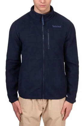 Hanorace din fleece cu logo și portofele de buzunar „Navy”