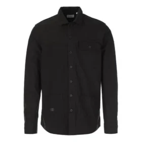 Jachetă-cămașă cu buzunare multiple și guler în V, negru, de la Timberland