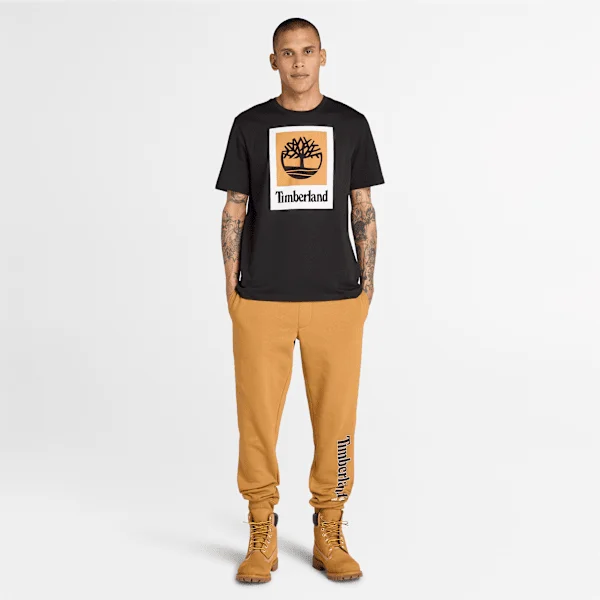 Pantaloni de trening pentru bărbați cu logo liniar – Cizme de Grâu Pantaloni de trening pentru bărbați cu logo liniar – Cizme de Grâu
