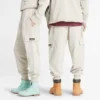 Pantaloni de trening vopsiți în tehnică mixtă „Alb”
