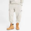 Pantaloni de trening vopsiți în tehnică mixtă „Alb”