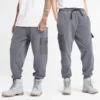 Pantaloni de trening vopsiți în tehnică mixtă „Grey”