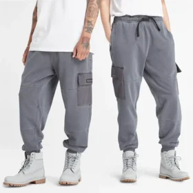 Pantaloni de trening vopsiți în tehnică mixtă „Grey”