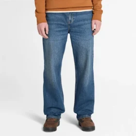 Pantaloni din denim brodați Sandown pentru bărbați
