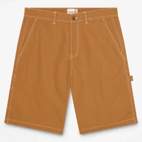 Pantaloni scurți de tip carpenter din pânză de bumbac spălată