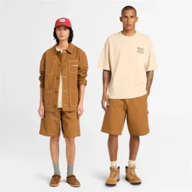 Pantaloni scurți de tip carpenter din pânză de bumbac spălată