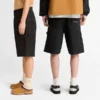 Pantaloni scurți de tip carpenter din pânză de bumbac spălată Pantaloni scurți de tip carpenter din pânză de bumbac spălată