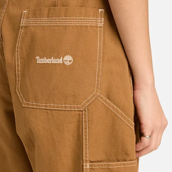 Pantaloni scurți de tip carpenter din pânză de bumbac spălată Pantaloni scurți de tip carpenter din pânză de bumbac spălată