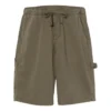 Pantaloni scurți de tâmplar din twill gros spălat „Olive Green”