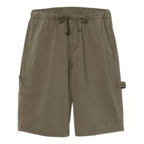Pantaloni scurți de tâmplar din twill gros spălat „Olive Green”