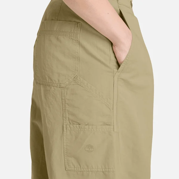 Pantaloni utilitari din bumbac și in pentru femei Pantaloni utilitari din bumbac și in pentru femei