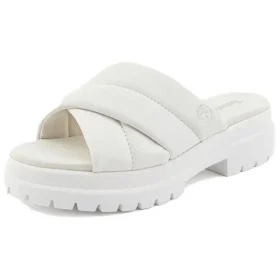 Papuci London Vibe „Alb Full Grain”