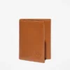 Portofel trifold din piele netedă pentru bărbați Portofel trifold din piele netedă pentru bărbați