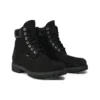 Premium Waterproof Boot de 15 cm cu talpă largă „Negru Nubuck”