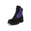 Premium Waterproof Boot de 6 inch cu talpă largă „Nubuc negru cu violet”