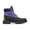 Premium Waterproof Boot de 6 inch „Nubuc negru cu violet”