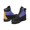 Premium Waterproof Boot de 6 inch „Nubuc negru cu violet”